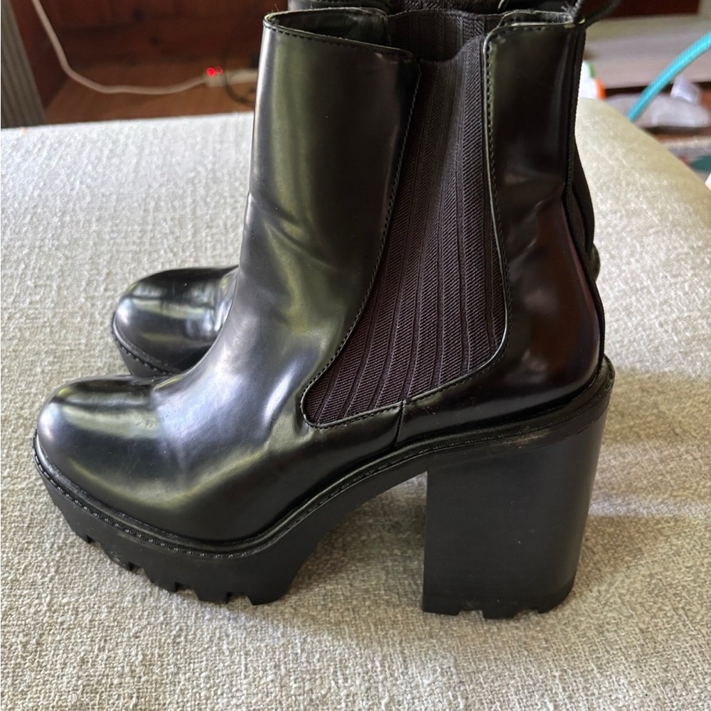 Zara Black Heeled Ankle Boots